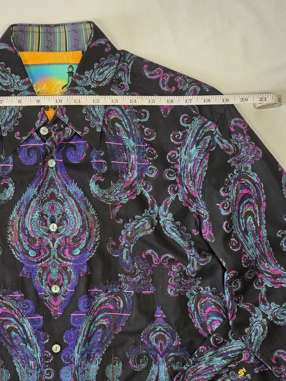 Robert Graham Paisley Long Sleeve Button Down Shirt - Men's Size M - Picture 5 of 16